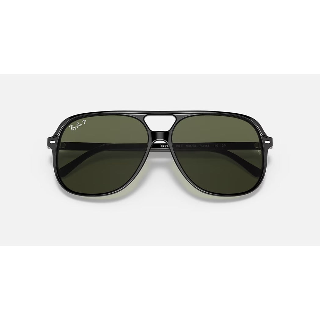 RAYBAN - BILL | Black w/ Green Polarized