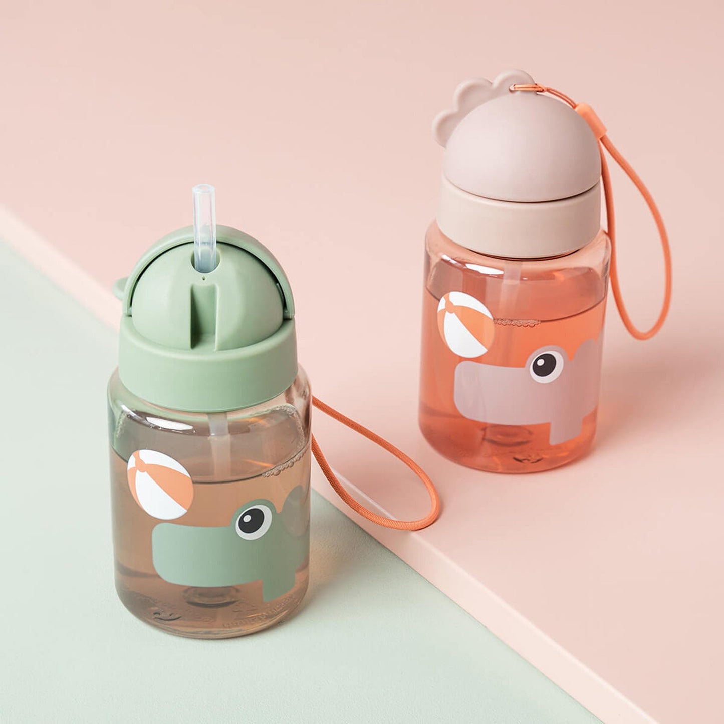 Done by Deer Straw Bottle 280ml - Playground Green