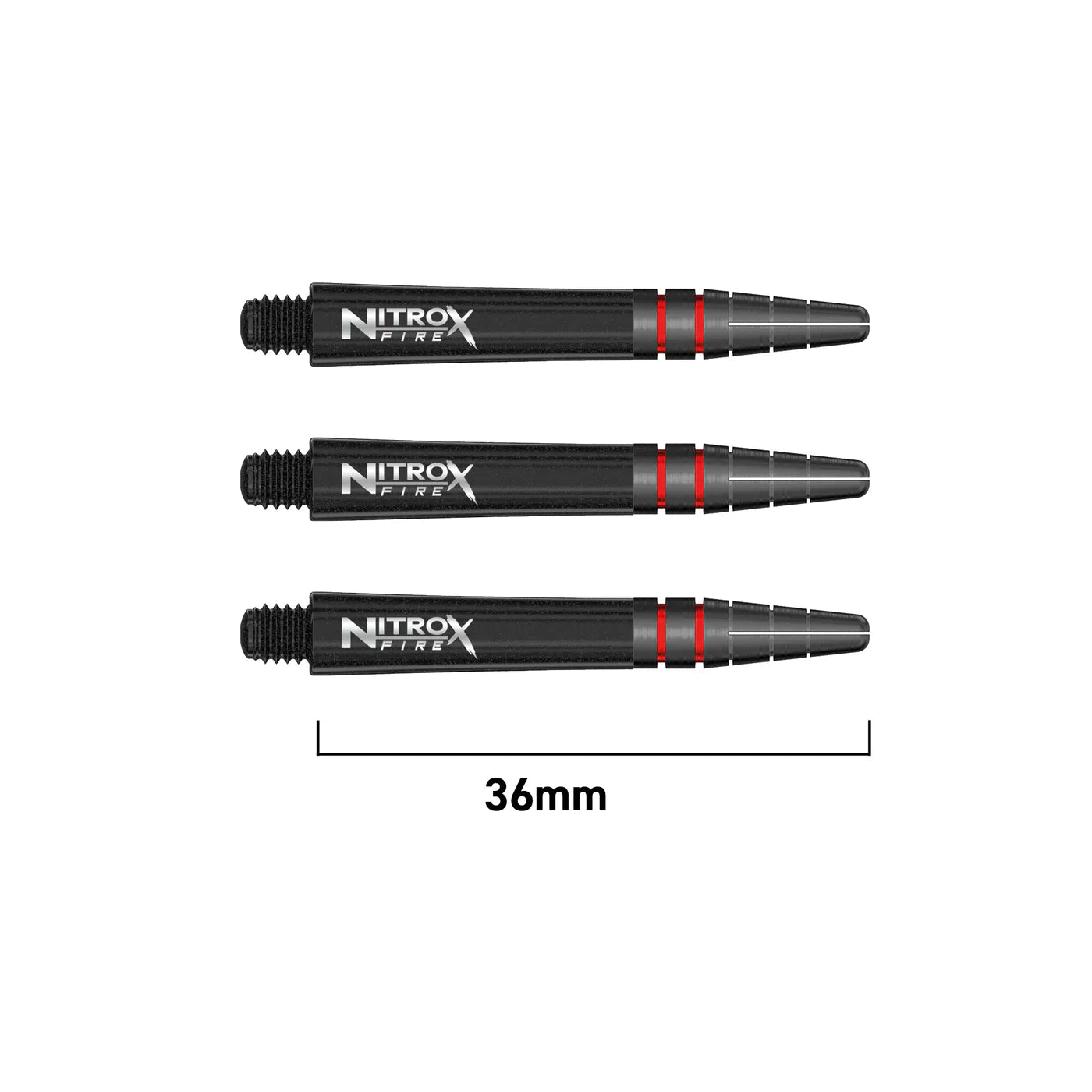 RED DRAGON - Nitro X FIRE Composite Dart Shafts - 36mm SHORT