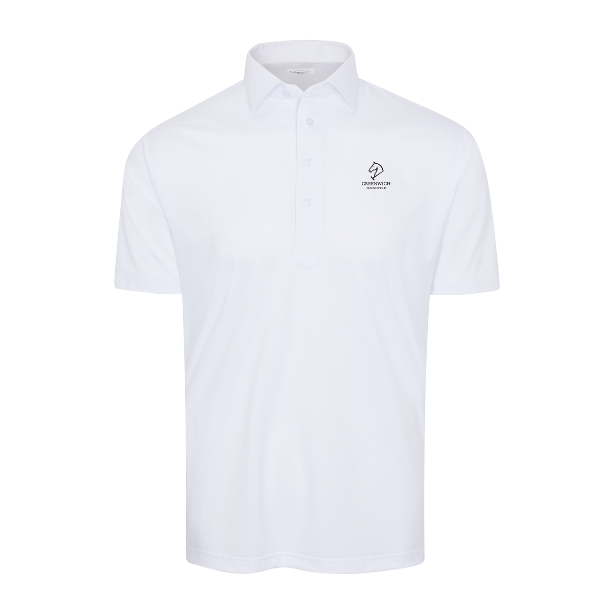 Greenwich Sound Polo Semi-Spread Collar Polo White