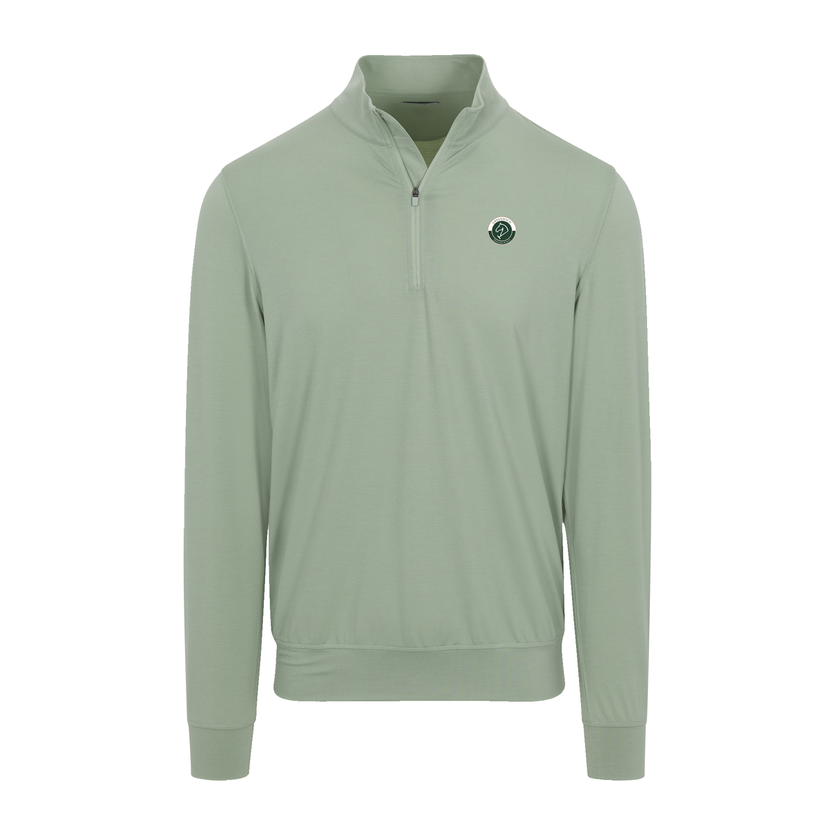 Greenwich Sound Polo Velocity Performance Quarter Zip Light Green