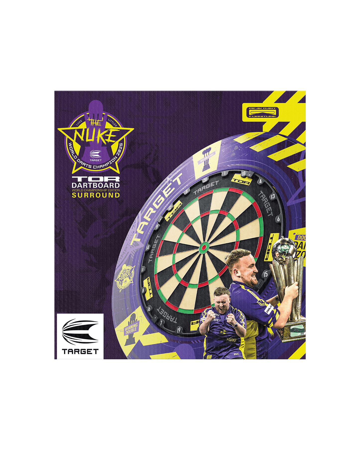 Luke Littler World Champion Edition Dartboard and Surround Bundle