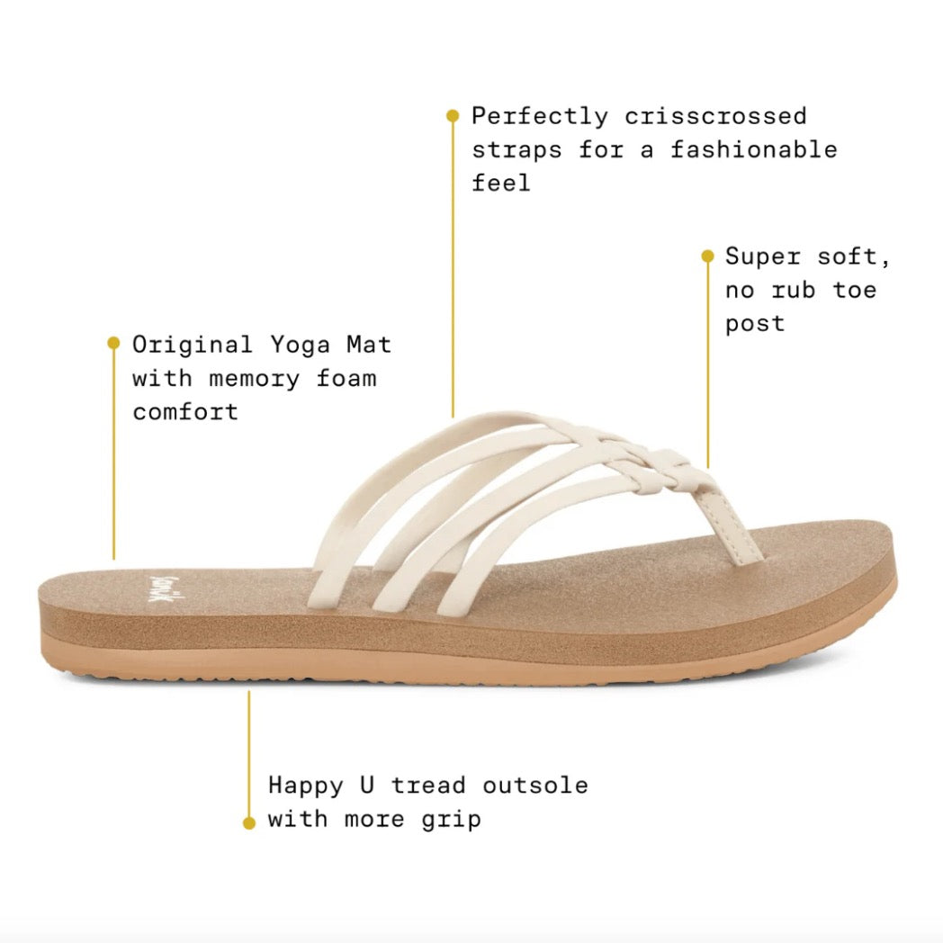 SANUK - YOGA SANDY II | Tan White