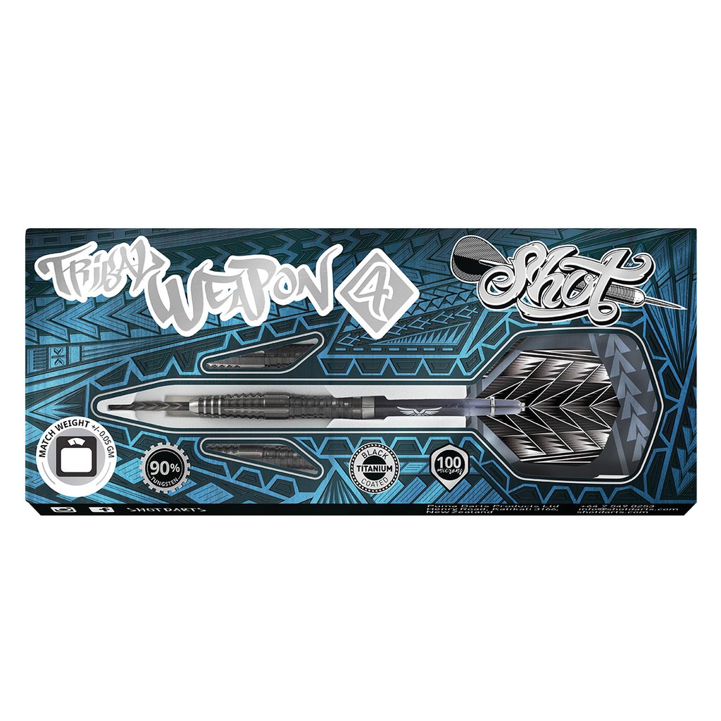 SHOT Tribal Weapon 4 Darts - 90% Tungsten - 22g