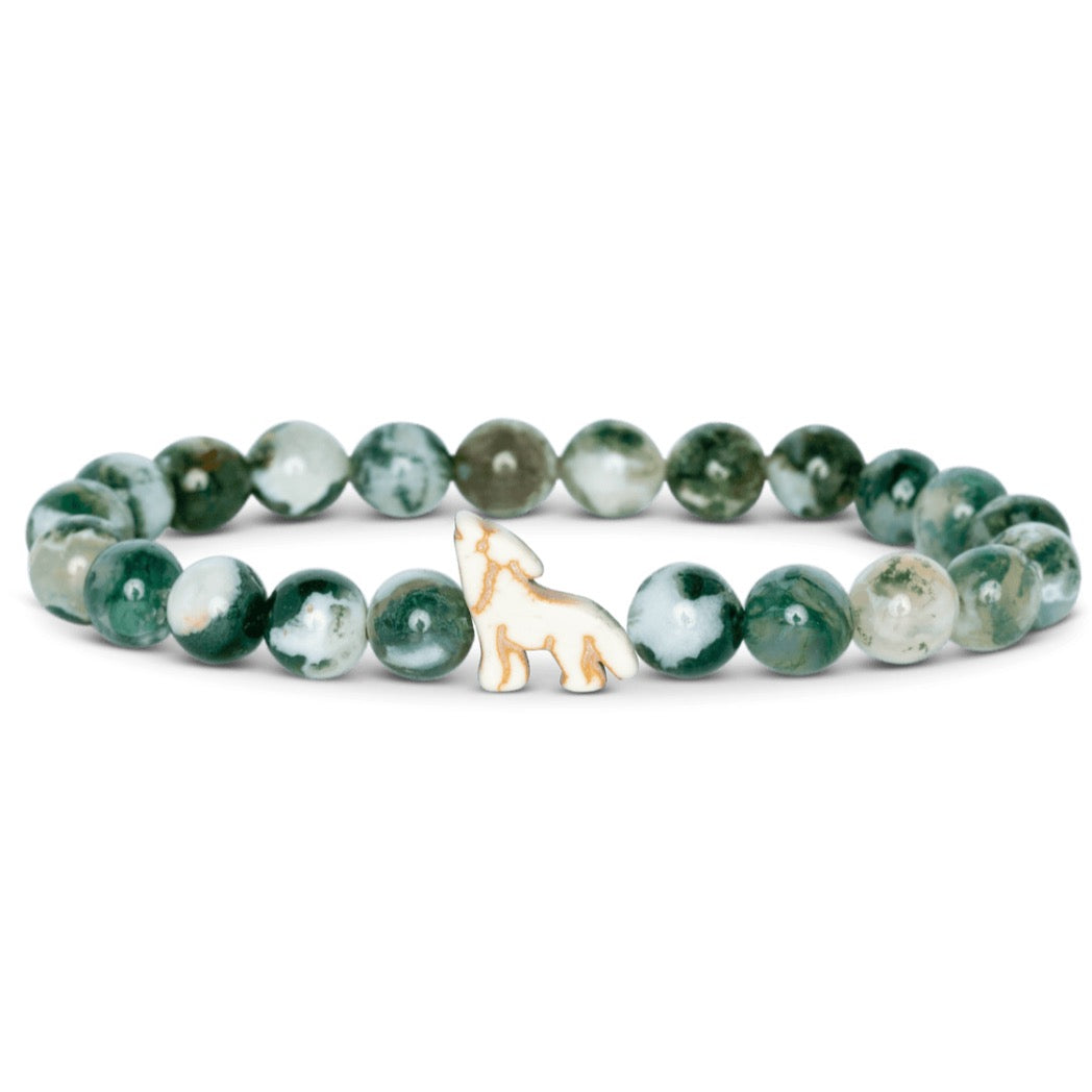 FAHLO - RED WOLF TRACKING BRACELET | WOODLAND GREEN