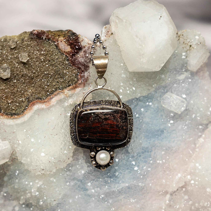 Brecciated Jasper 925 Sterling Silver Pendant Grounding