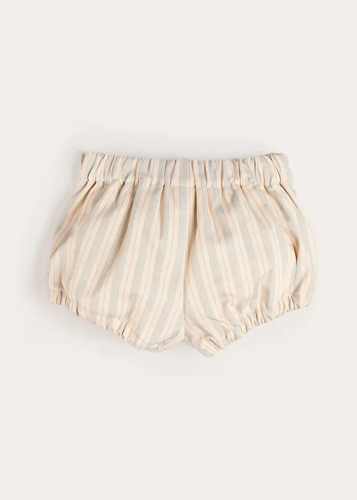 Brompton Stripe Pocket Detail Bloomers in Beige (6mths-3yrs) BLOOMERS from Pepa London