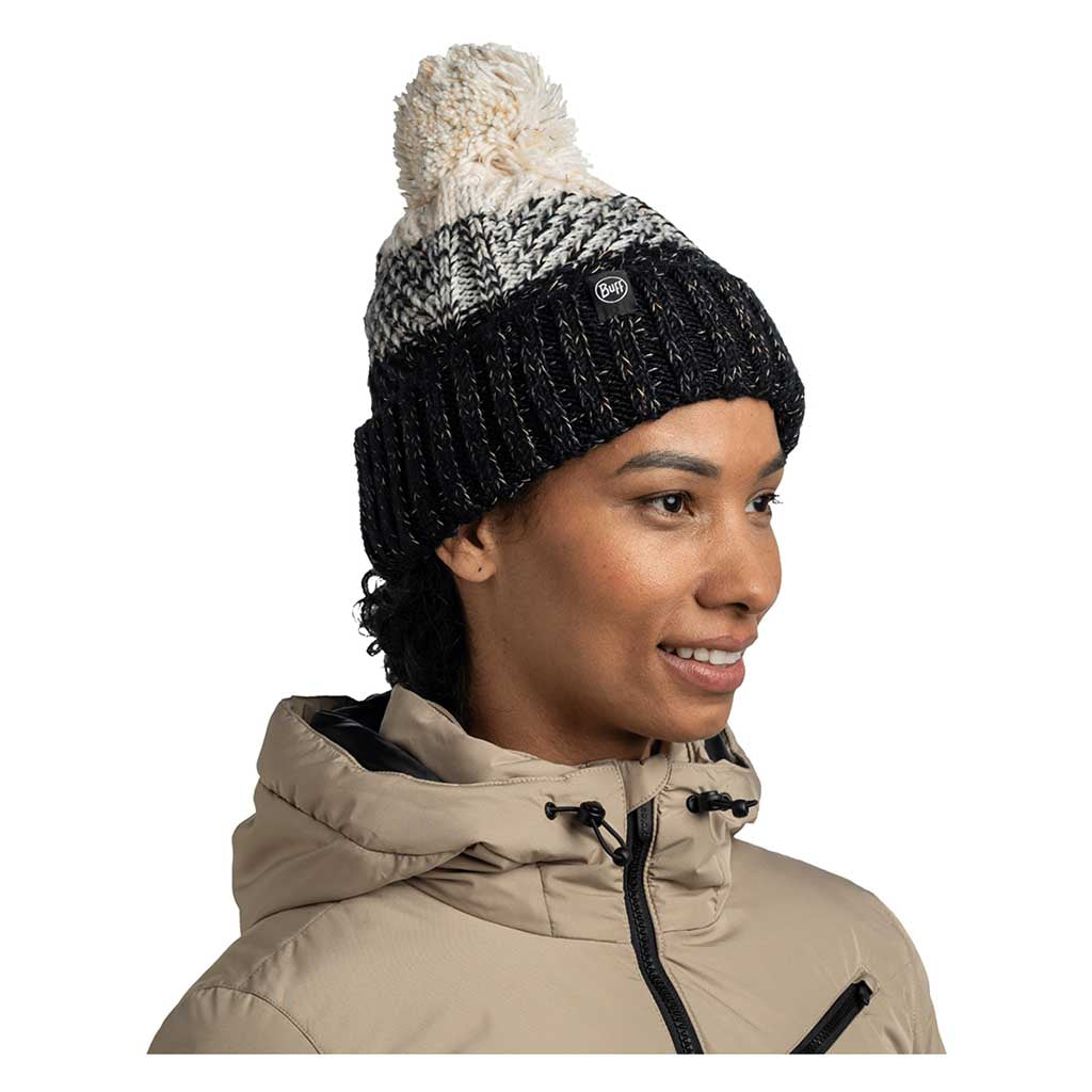 Akna Knitted Beanie & Fleece Band
