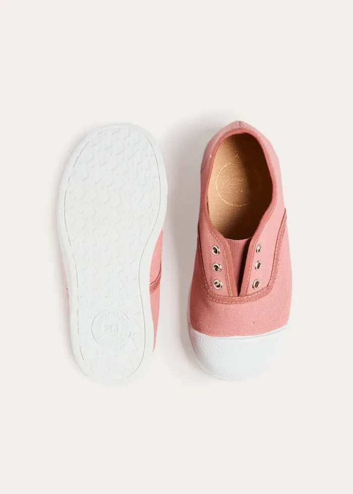 Canvas Plimsolls in Dusty Raspberry (21-36EU) SHOES from Pepa London