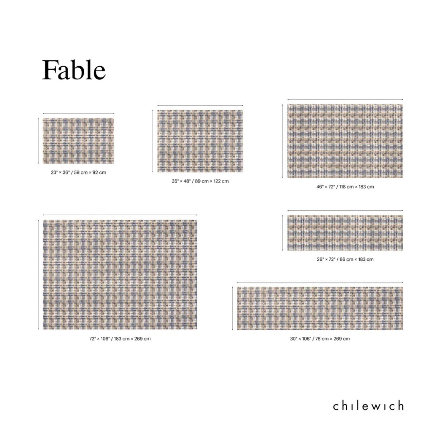 chilewich | woven floormat 66x183cm (26x72") | fable coast