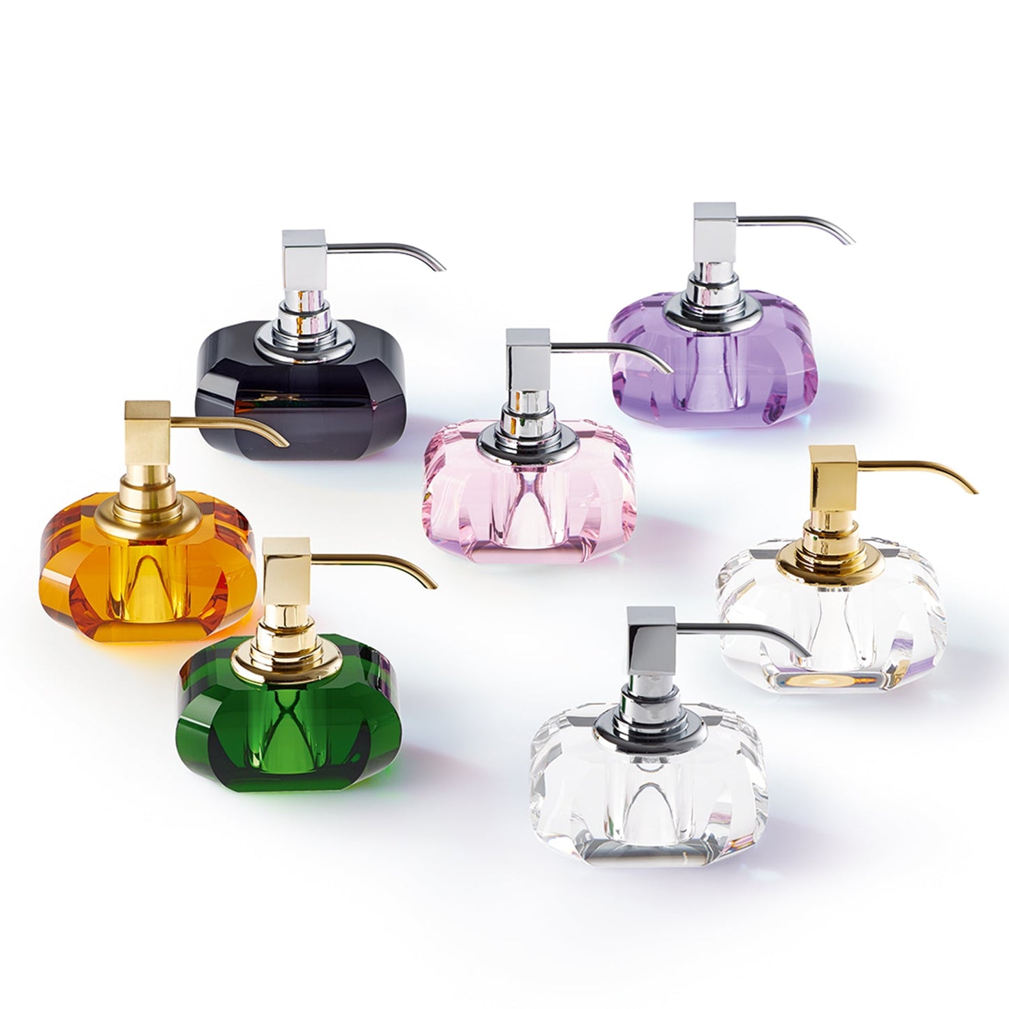 decor walther | KRISTALL collection | soap dispenser polished | clear + black