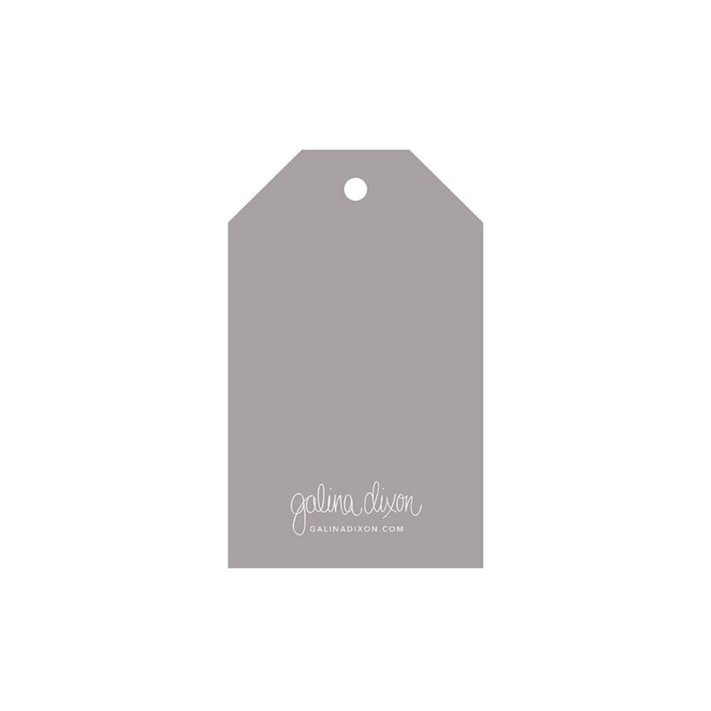 galina dixon | gift tag | happy birthday grey