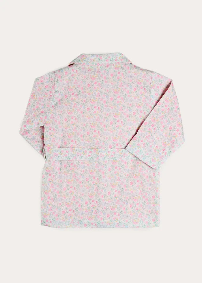 Harriet Floral Light Weight Dressing Gown in Pink (2- 10yrs) NIGHTWEAR from Pepa London