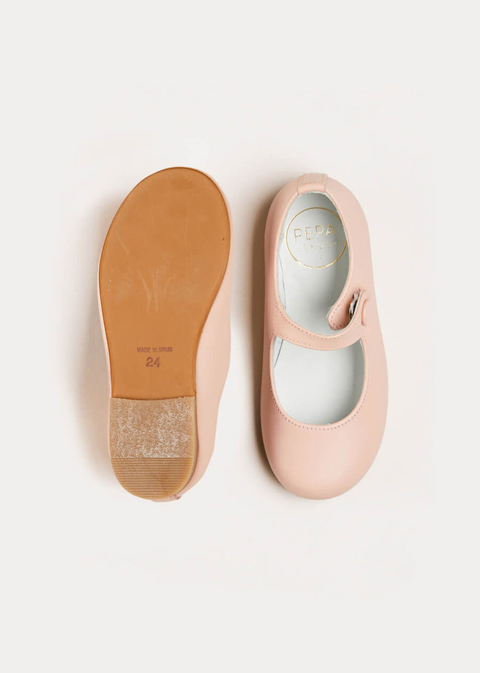Leather Mary Jane Shoes in Pink (24-36EU) SHOES from Pepa London
