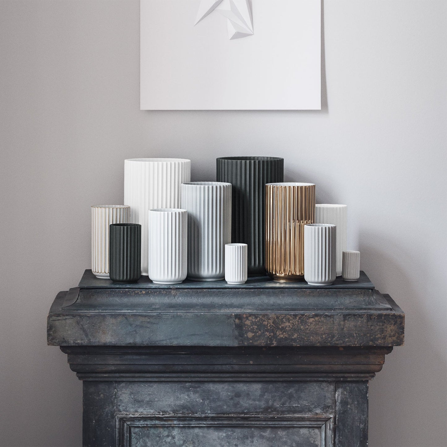 lyngby | porcelain vase 38cm | black - LC