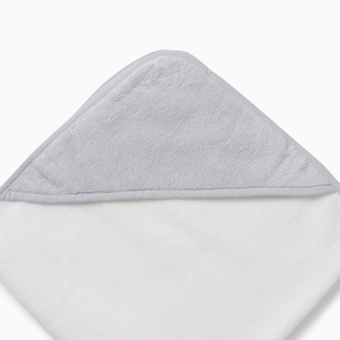 Baby Hooded Bath Towel - White & Grey