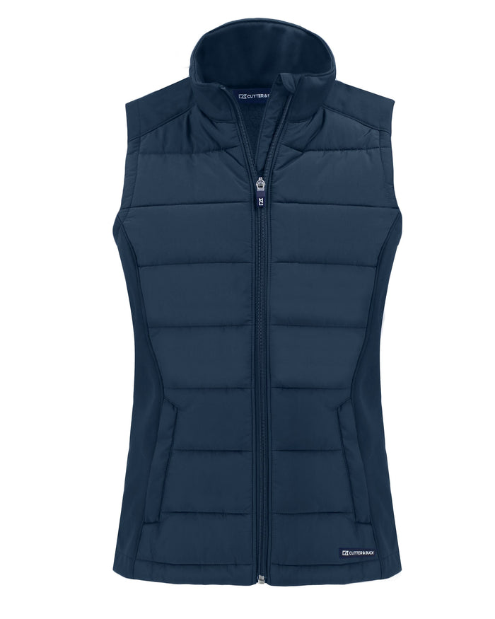 OUTLET-Cutter & Buck Evoke Hybrid Eco Softshell Recycled Women's Full Zip Vest
