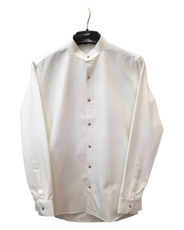 Premium Quality - Off White - Nehru / Grandad / Chinese / Prince Collar Mens Shirt - Perfect under Bandhgala Jacket / Waistcoat / Bandi - VNS2401 KR 0624