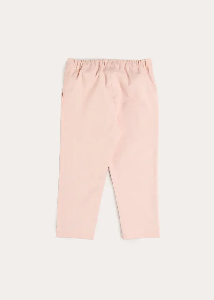 Scallop Edged Pocket Bow Detail Trousers in Baby Pink (18mths-4yrs) TROUSERS from Pepa London