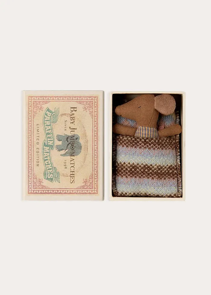 Sleepy Wakey Baby Mouse in a Matchbox in Rose TOYS from Pepa London