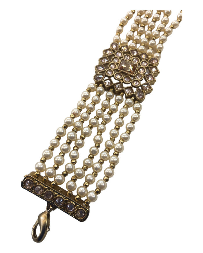 Soft Antique finish Pearl Bracelet - Bollywood - Weddings - JIG553 J0623