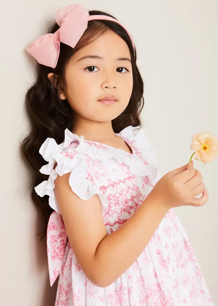 Traditional Big Bow Tulle Hairband in Dusty Pink HAIR ACCESSORIES from Pepa London