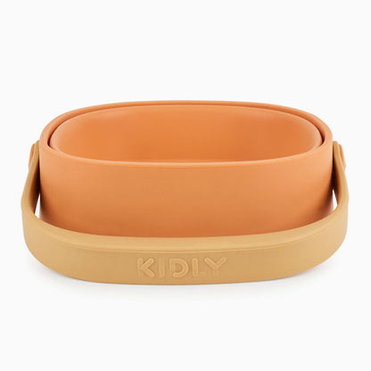 KIDLY by MORI Bucket, Spade & Sand Mold Set - Orange