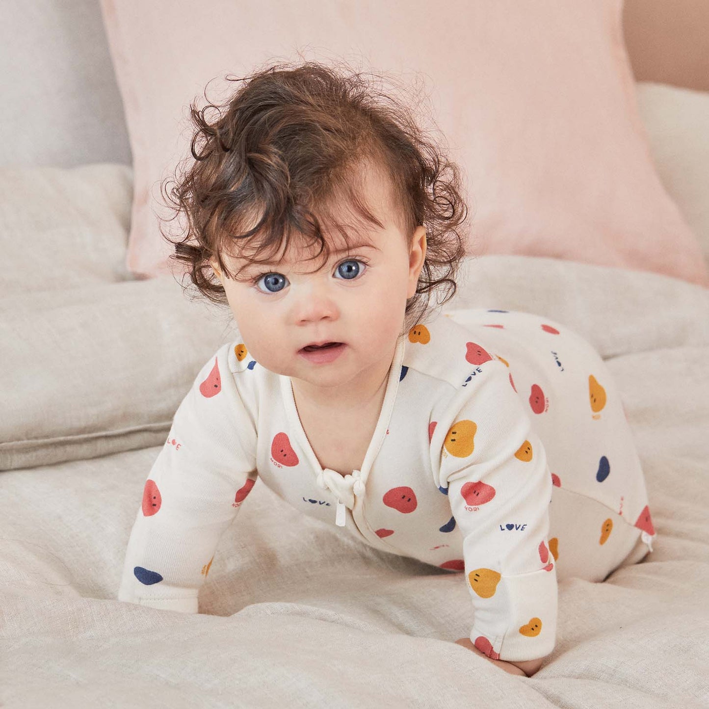 Heart Print Clever Zip Sleepsuit