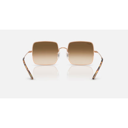 RAYBAN - SQUARE | Polished Rose Gold w/ Clear Brown Gradient