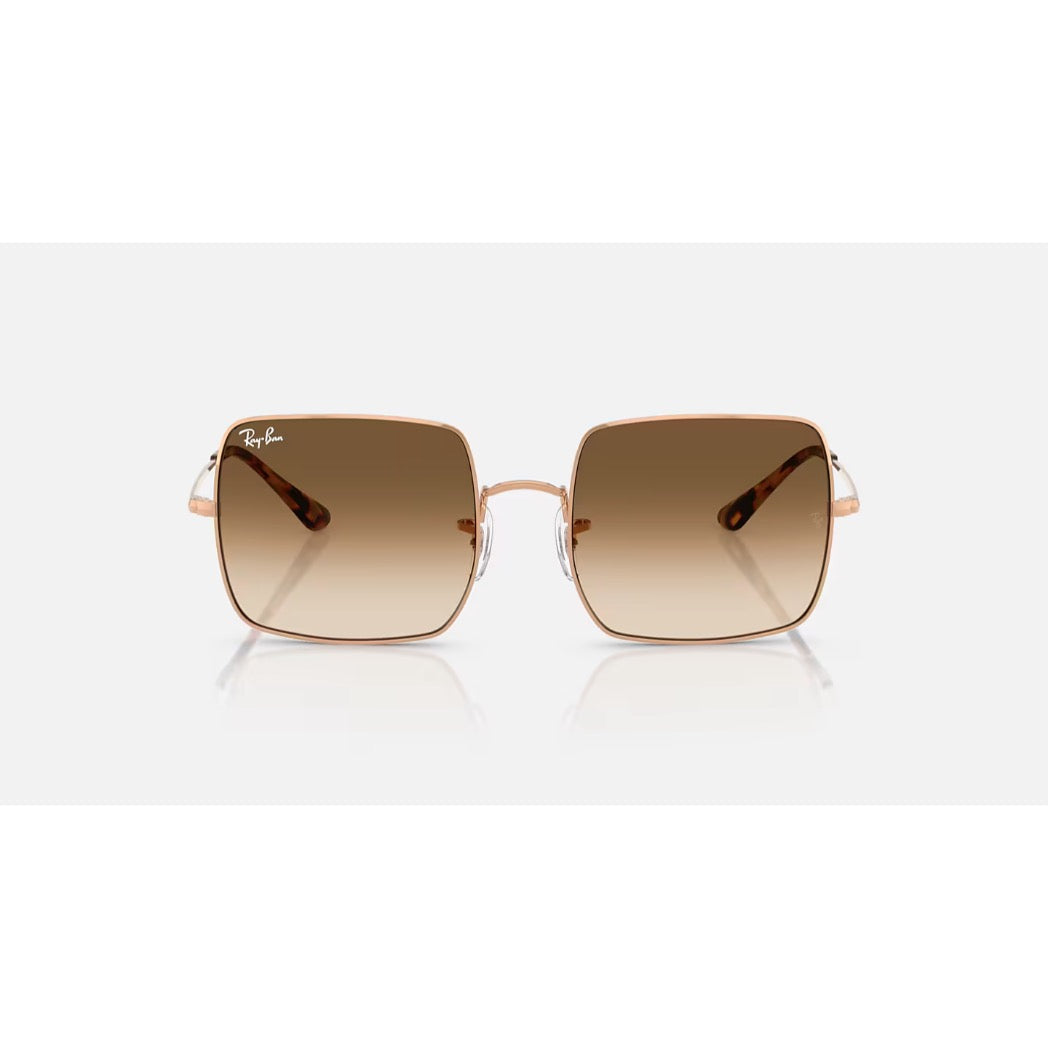 RAYBAN - SQUARE | Polished Rose Gold w/ Clear Brown Gradient