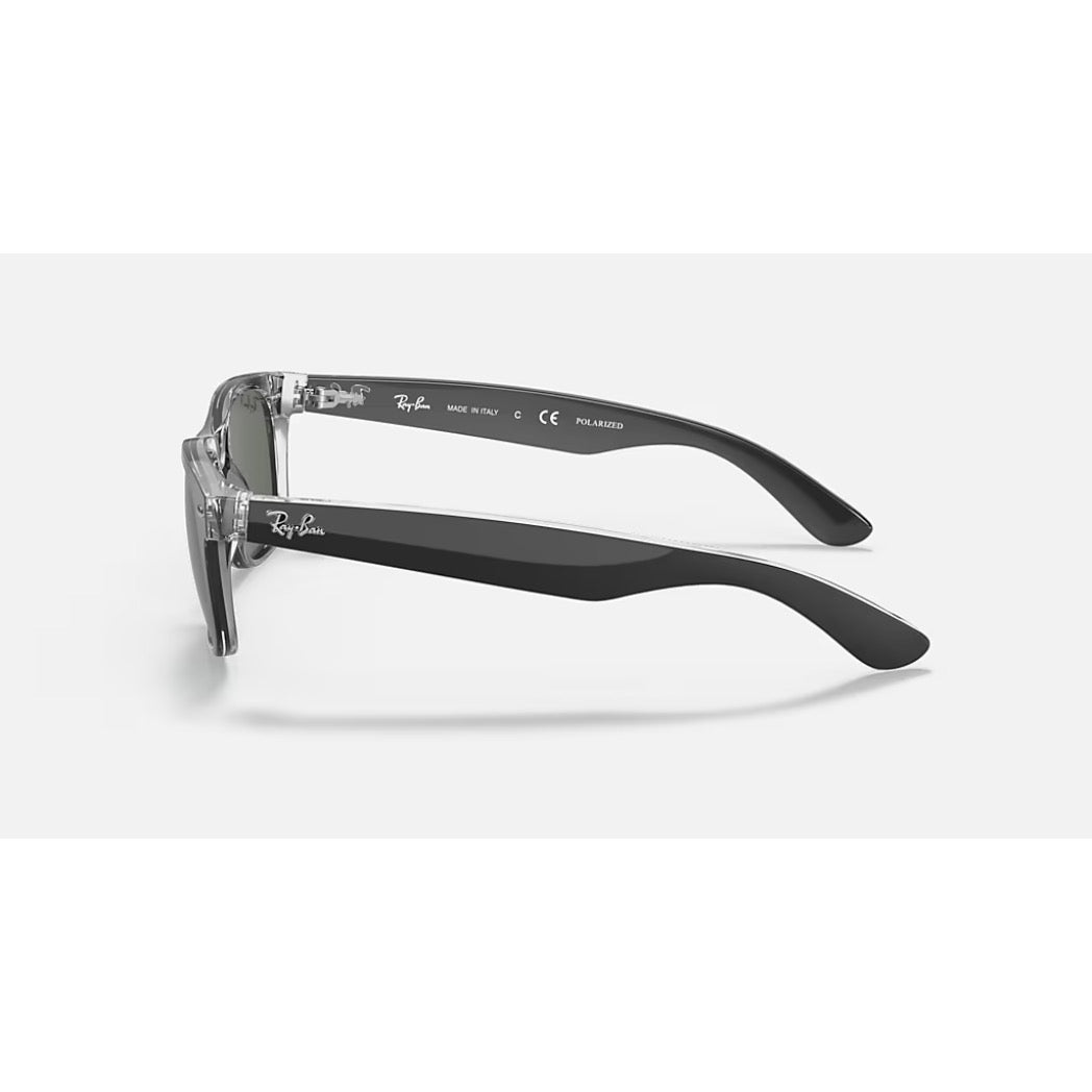 RAYBAN - NEW WAYFARER | Black on Transparent w/ Green Polarized