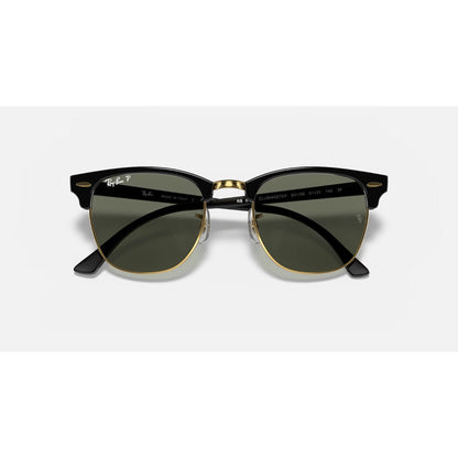 RAYBAN - CLUBMASTER | Black Arista w/ Green Polarized