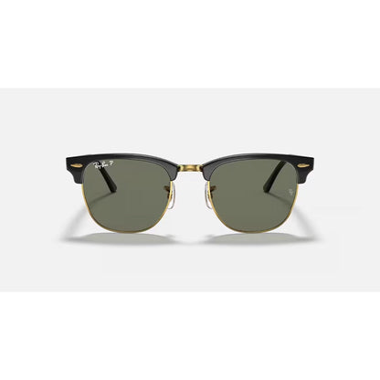 RAYBAN - CLUBMASTER | Black Arista w/ Green Polarized
