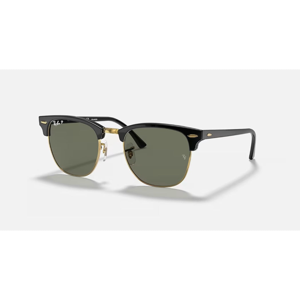 RAYBAN - CLUBMASTER | Black Arista w/ Green Polarized