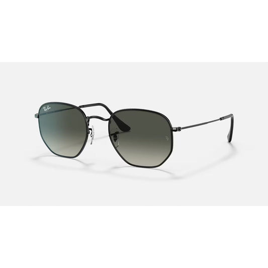 RAYBAN - HEXAGONAL | Polished Black w/ Grey Gradient