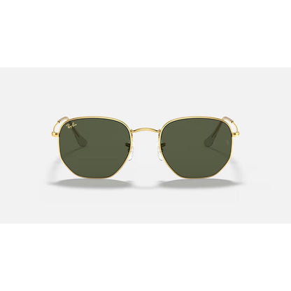 RAYBAN - HEXAGONAL | Polished Gold w/ Green
