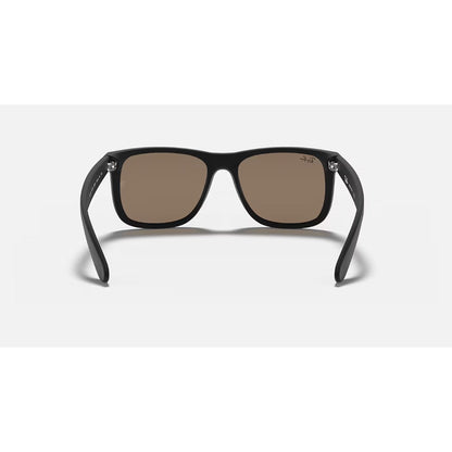 RAYBAN - JUSTIN | Black Rubber w/ Light Brown Gold Flash