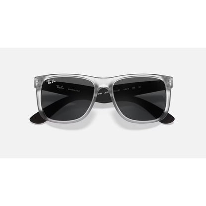 RAYBAN - JUSTIN | Rubber Transparent Grey w/ Grey