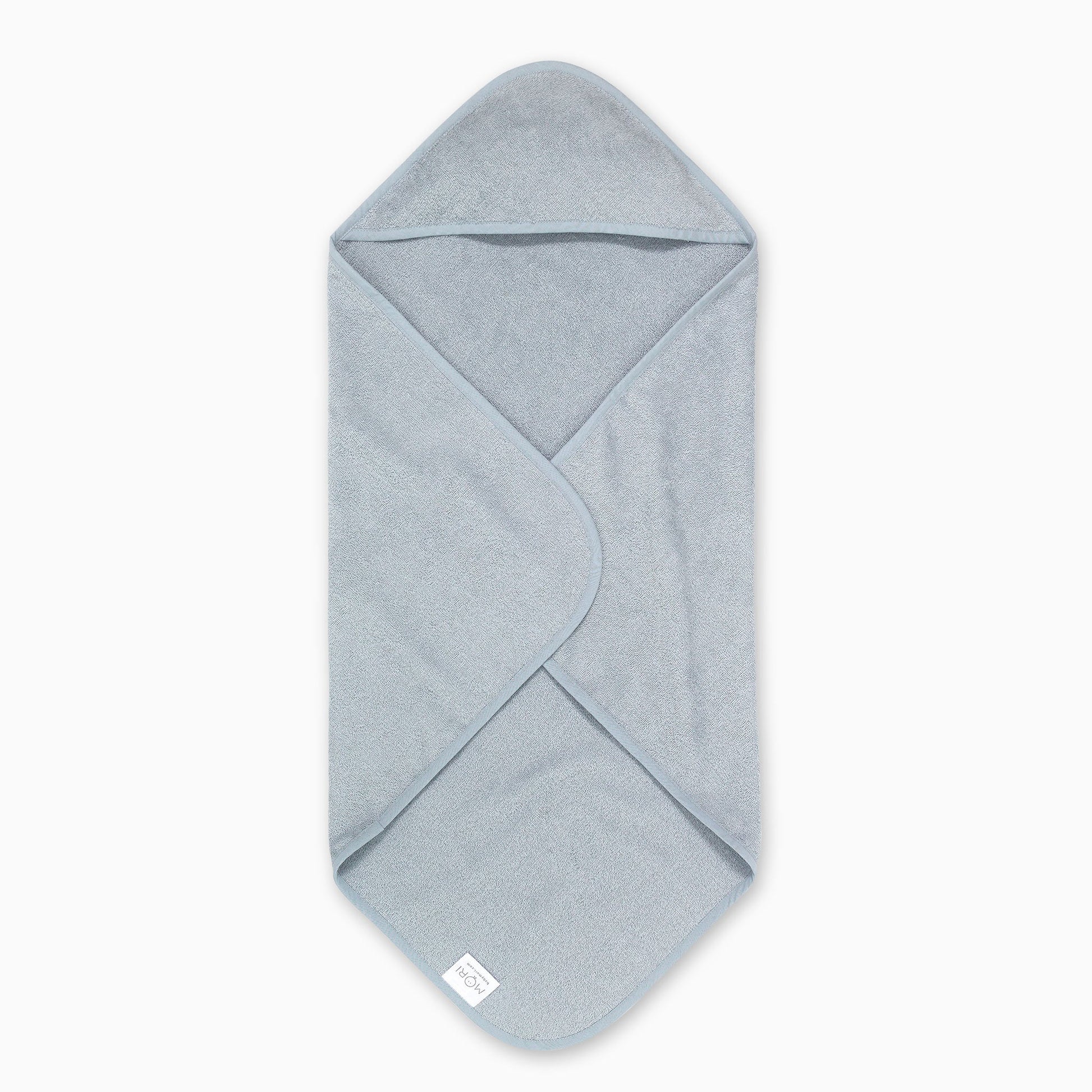 Baby Hooded Bath Towel - White & Grey