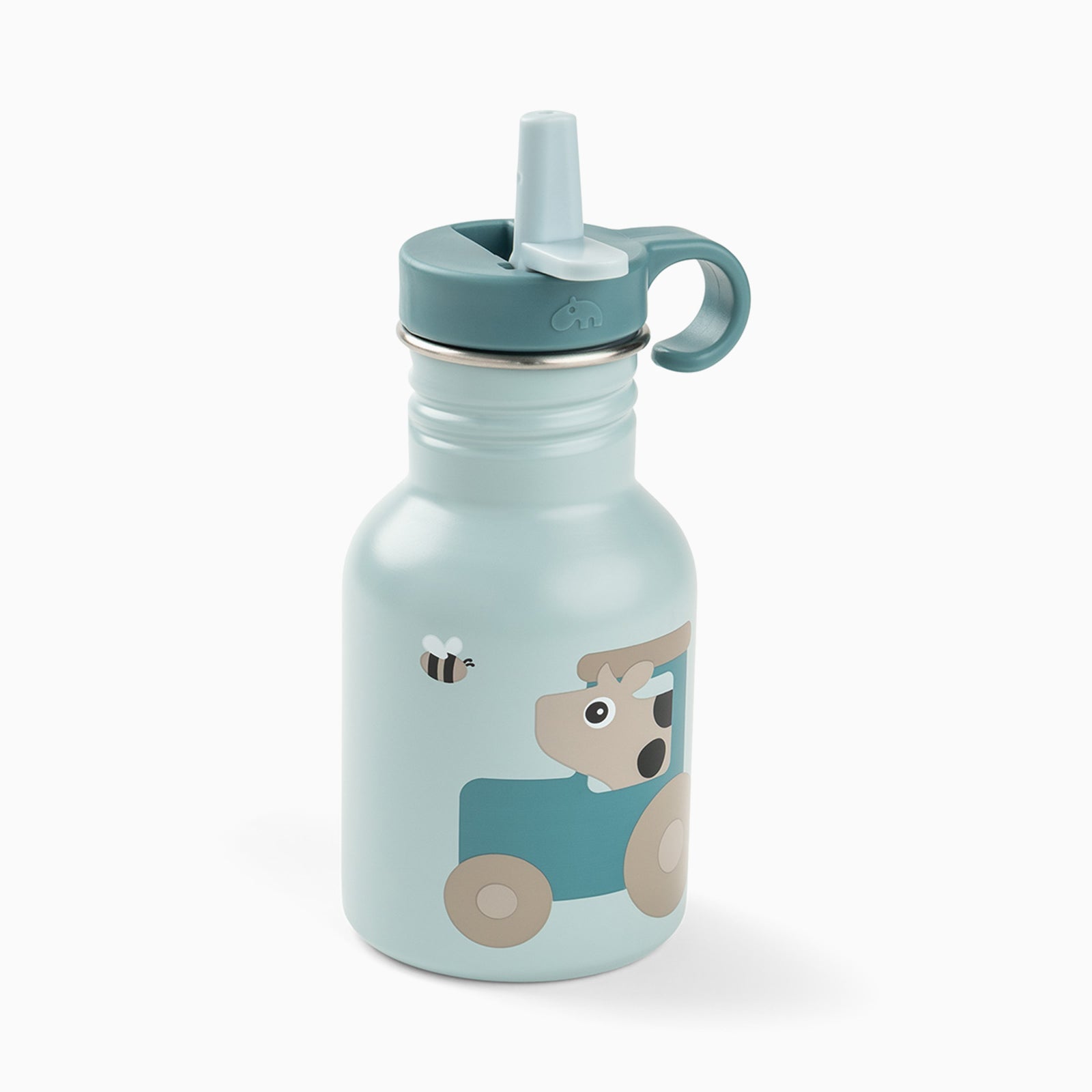 Done by Deer Metal Bottle - Tiny Farm Blue 350ml