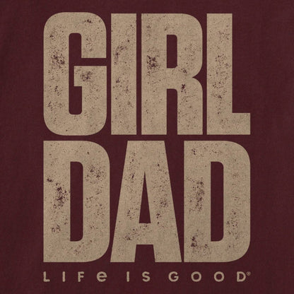 LIFE IS GOOD - MENS CRUSHER TEE | Girl Dad Deep Burgundy