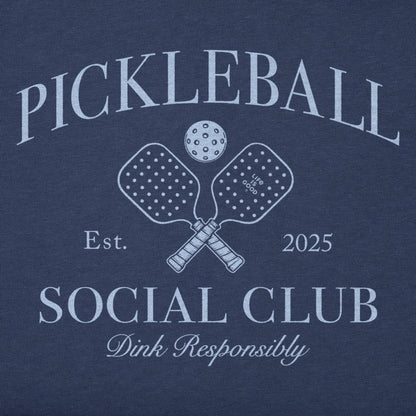 LIFE IS GOOD - WOMENS LONG SLEEVE CRUSHER TEE | Pickleball Social Club Darkest Blue