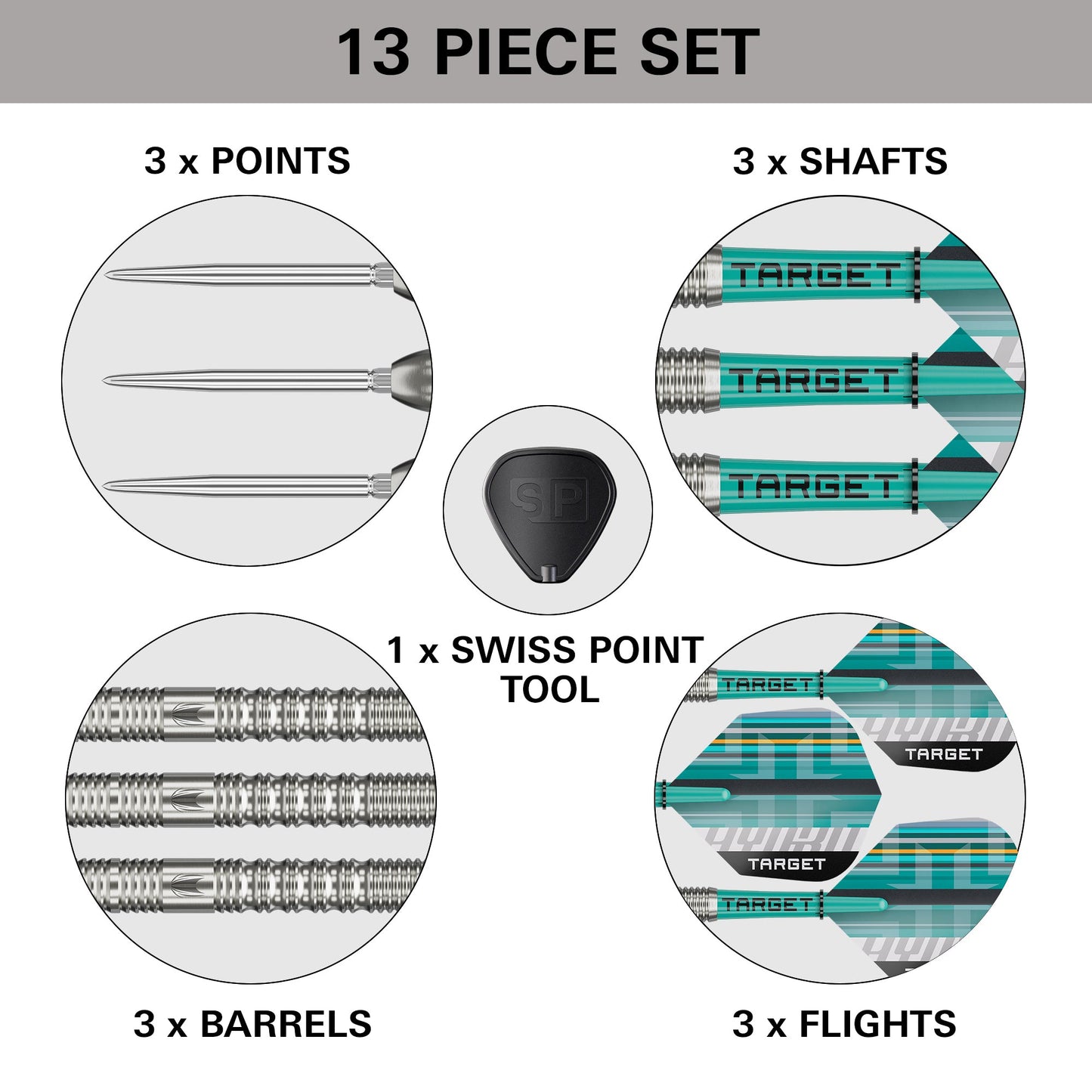 TARGET - 22g - Hydro SP 03 - Steel Tip Swiss Point - 90% Tungsten Darts