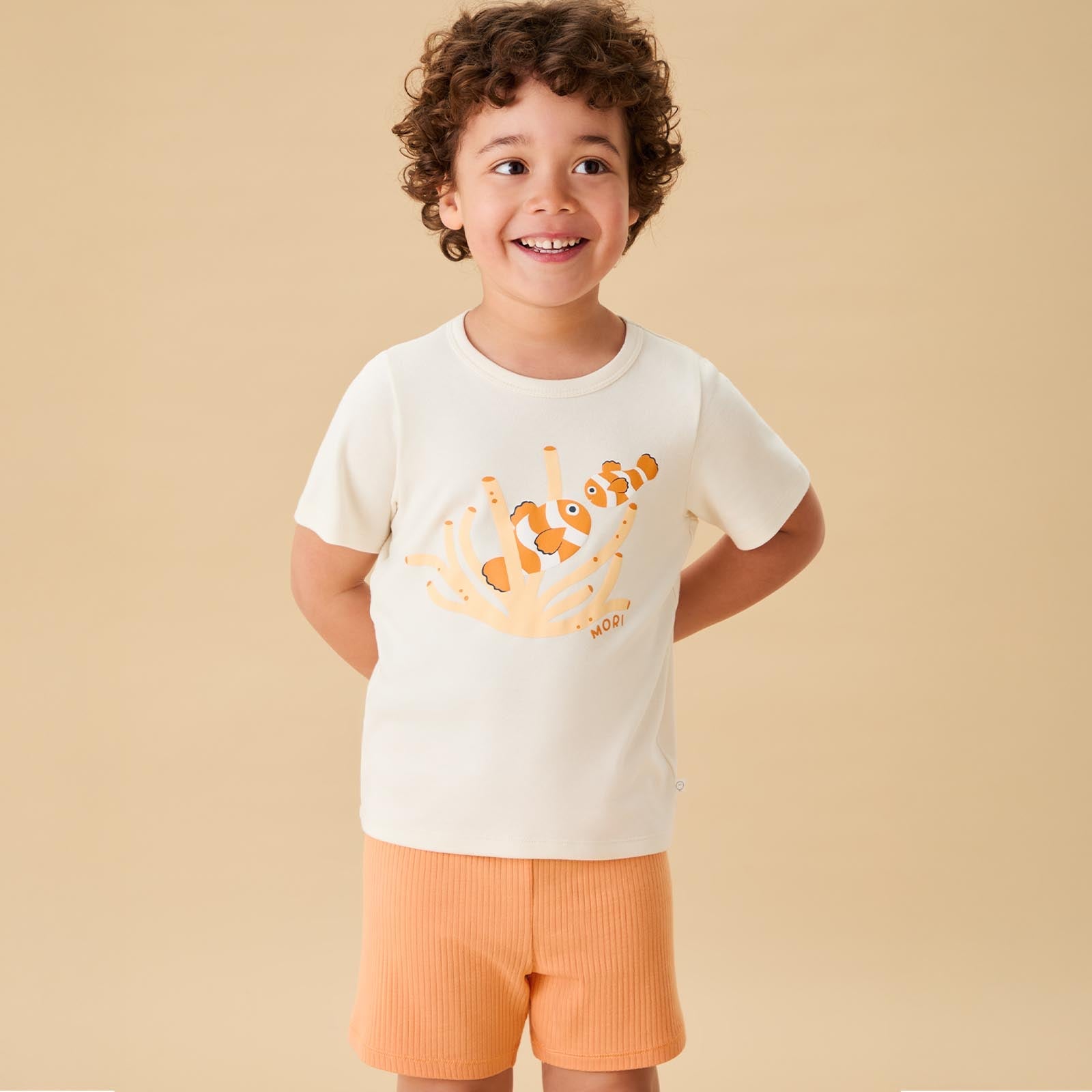 Clown Fish T-shirt & Ribbed Shorts Outfit