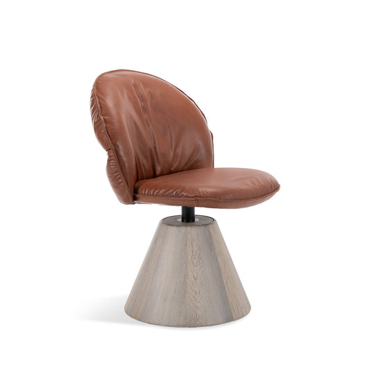 freifrau | marie chair | cone frame - oak | adora kandis leather