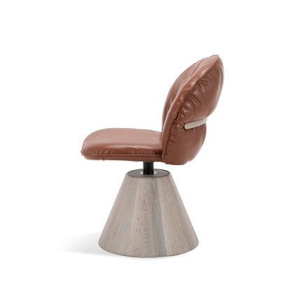 freifrau | marie chair | cone frame - oak | adora kandis leather