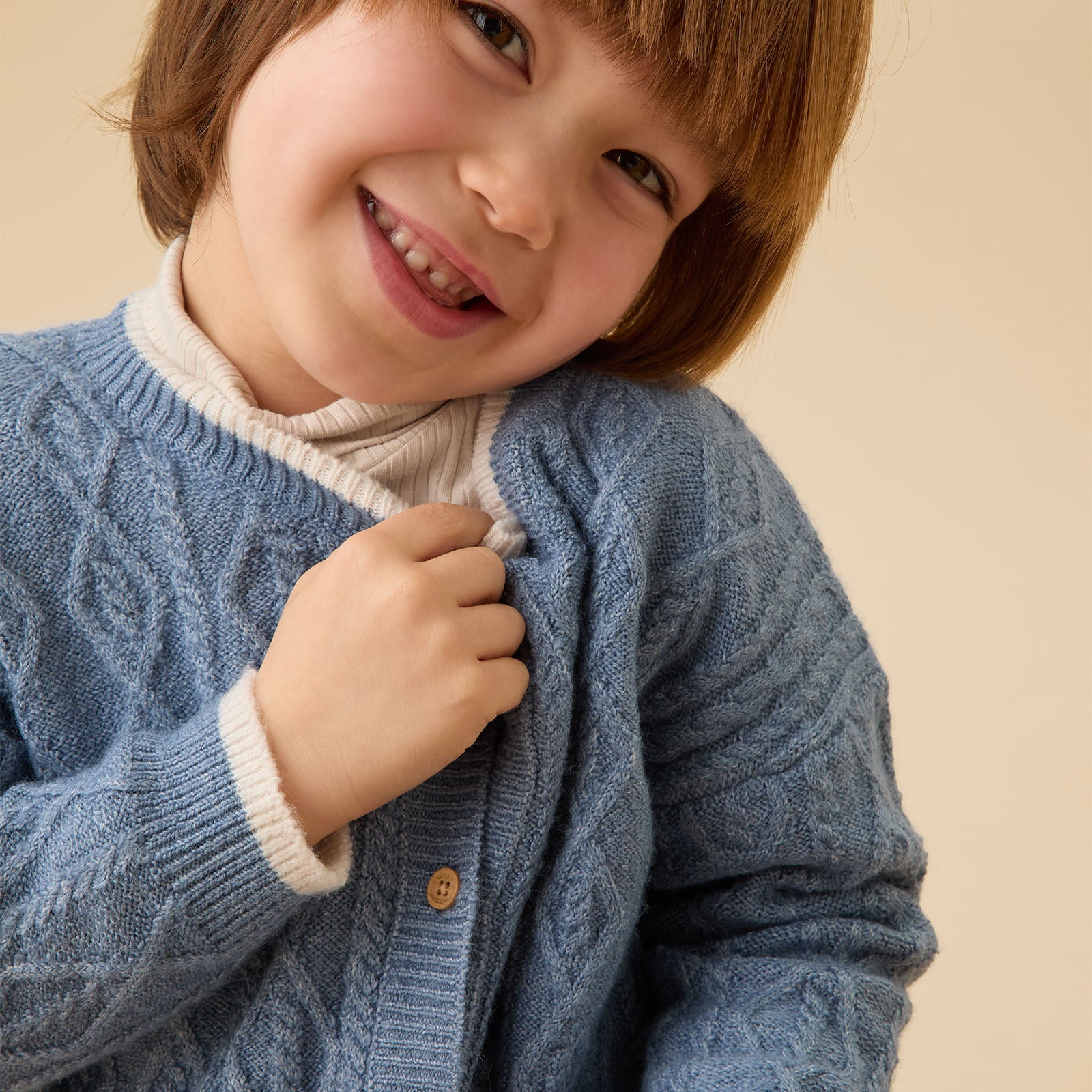 Blue Chunky Cardigan