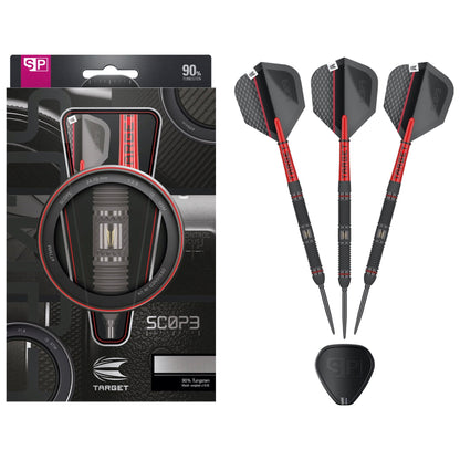 TARGET - Scope SP01 Swiss Point Steel Tip Darts - 90% Tungsten - 22g