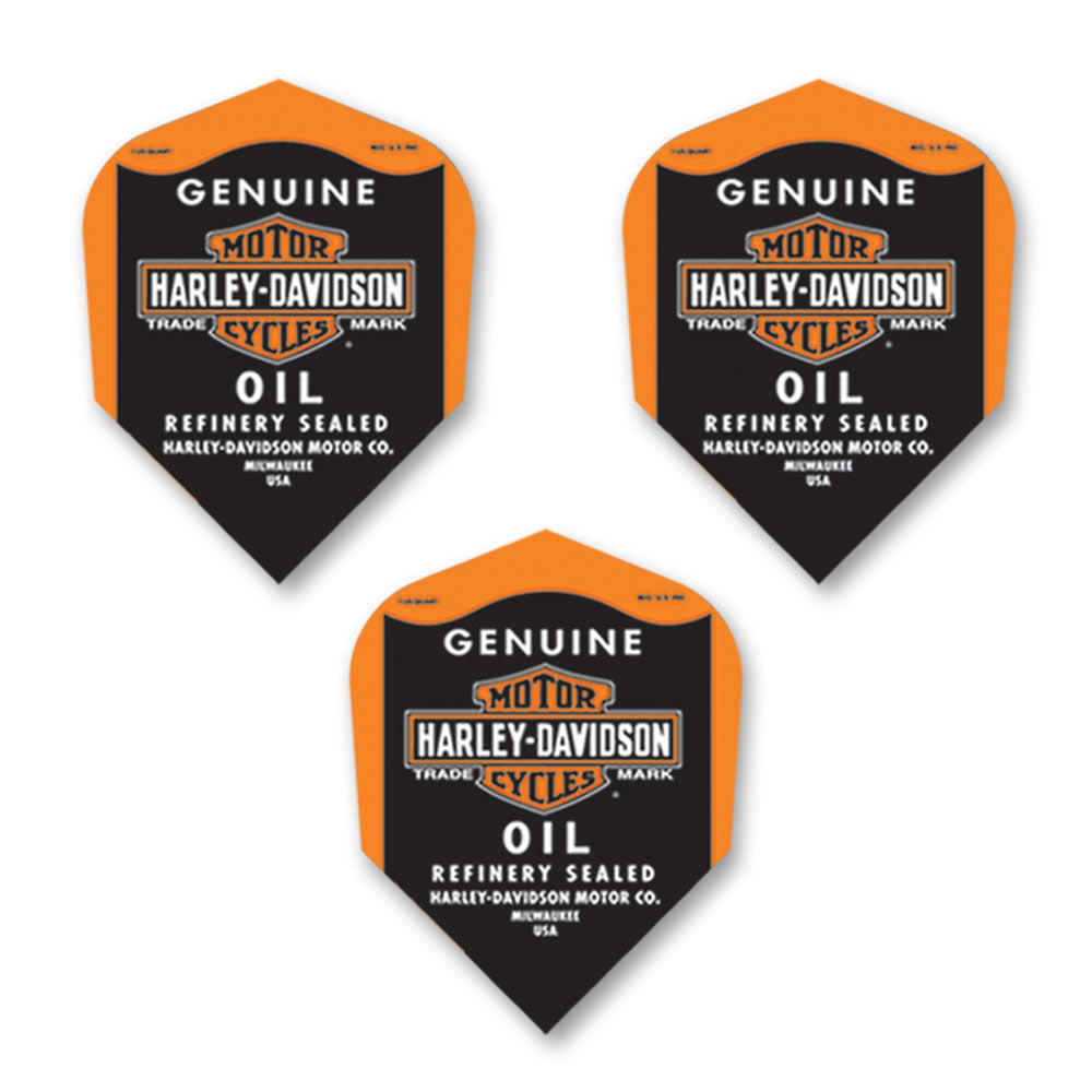 HARLEY DAVIDSON - Official Licensed Dart Flights - OIL CAN - Standard Size - 100 Micron