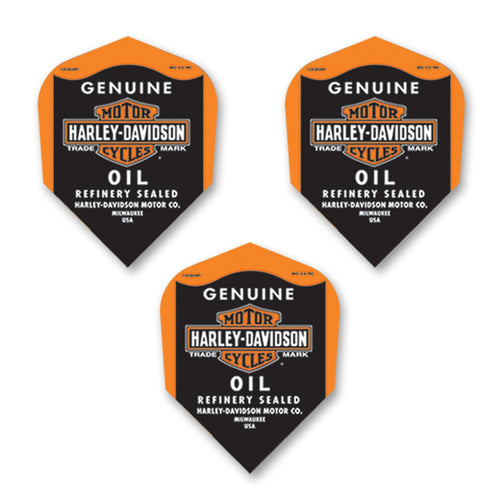 HARLEY DAVIDSON - Official Licensed Dart Flights - OIL CAN - Standard Size - 100 Micron